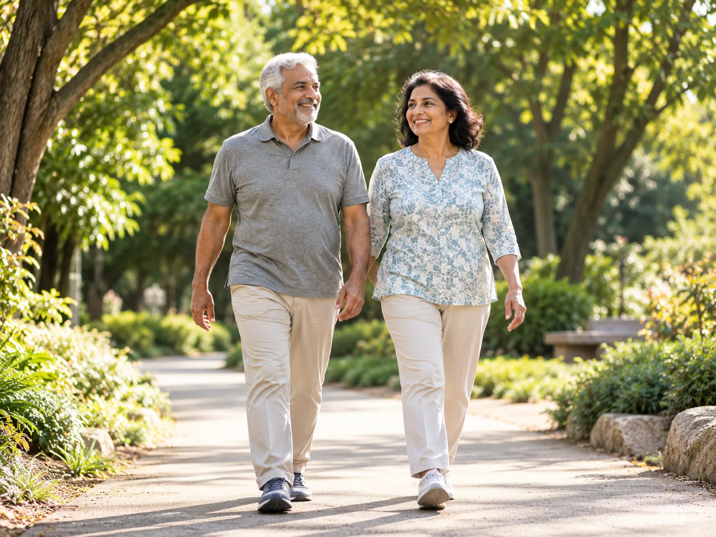 Older couple staying active and independent